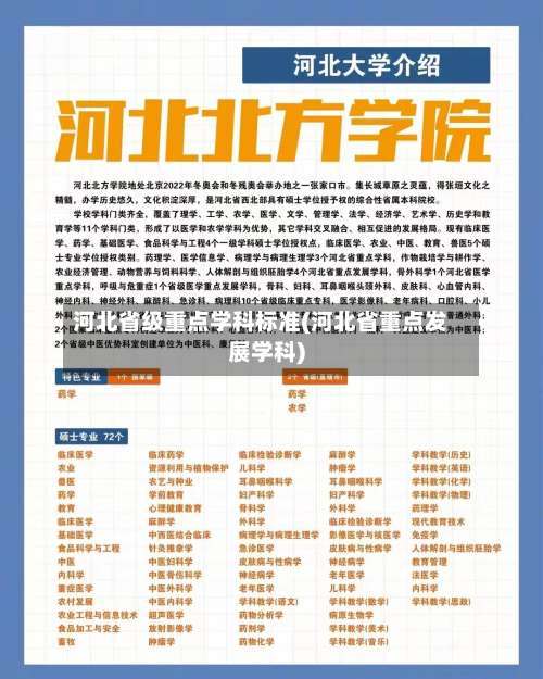 河北省级重点学科标准(河北省重点发展学科)-第1张图片