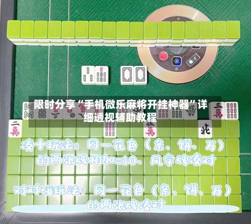 限时分享“手机微乐麻将开挂神器	”详细透视辅助教程-第1张图片