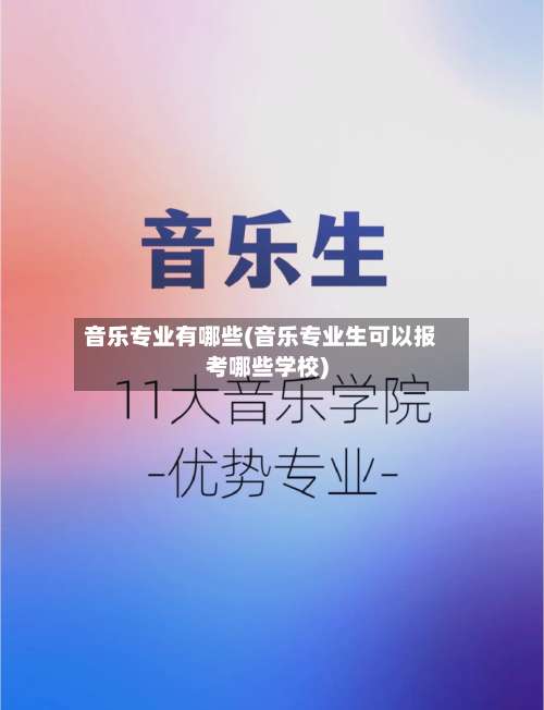 音乐专业有哪些(音乐专业生可以报考哪些学校)-第1张图片