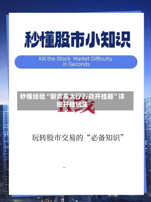 秒懂经验“新青鸟大厅万能开挂器”详细开挂玩法-第1张图片