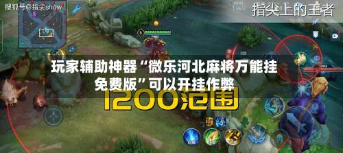 玩家辅助神器“微乐河北麻将万能挂免费版	”可以开挂作弊-第1张图片