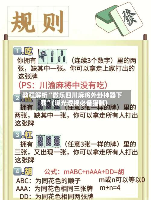 教程解析“微乐四川麻将外卦神器下载”(曝光透视必备猫腻)-第1张图片