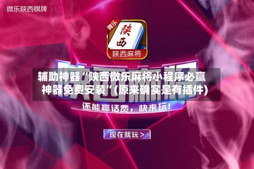 辅助神器“陕西微乐麻将小程序必赢神器免费安装	”(原来确实是有插件)-第2张图片