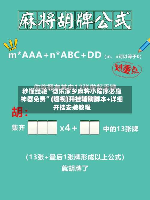 秒懂经验“微乐家乡麻将小程序必赢神器免费”(透视)开挂辅助脚本+详细开挂安装教程-第2张图片