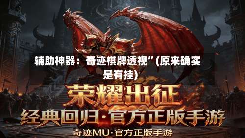 辅助神器：奇迹棋牌透视	”(原来确实是有挂)-第3张图片