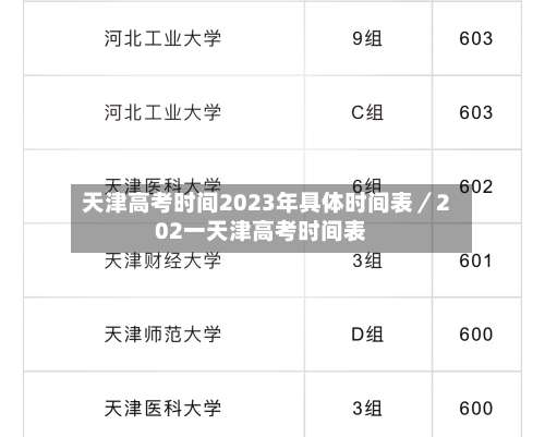 天津高考时间2023年具体时间表／202一天津高考时间表-第3张图片
