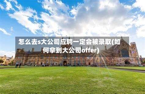 怎么去s大公司应聘一定会被录取(如何拿到大公司offer)-第1张图片