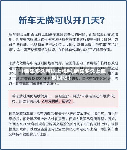 【新车多久可以上牌照,新车多久上牌照期限】-第1张图片