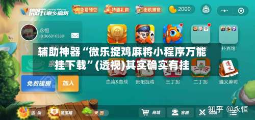 辅助神器“微乐捉鸡麻将小程序万能挂下载”(透视)其实确实有挂-第2张图片