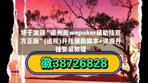 终于发现“德州局wepoker辅助挂官方正版”(透视)开挂辅助脚本+详细开挂安装教程-第1张图片