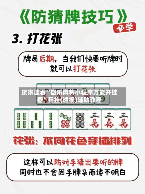 玩家速看“微乐麻将小程序万能开挂器”开挂(透视)辅助教程-第3张图片