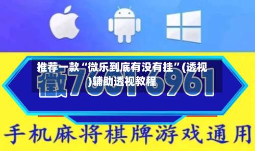 推荐一款“微乐到底有没有挂”(透视)辅助透视教程-第2张图片