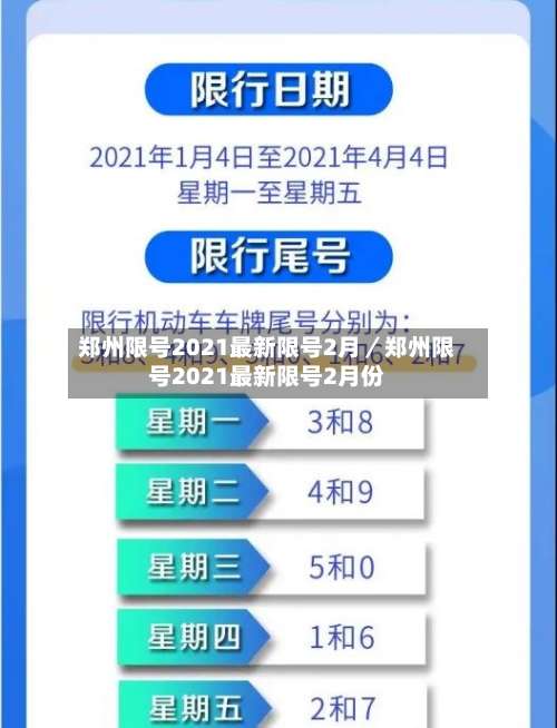 郑州限号2021最新限号2月／郑州限号2021最新限号2月份-第2张图片