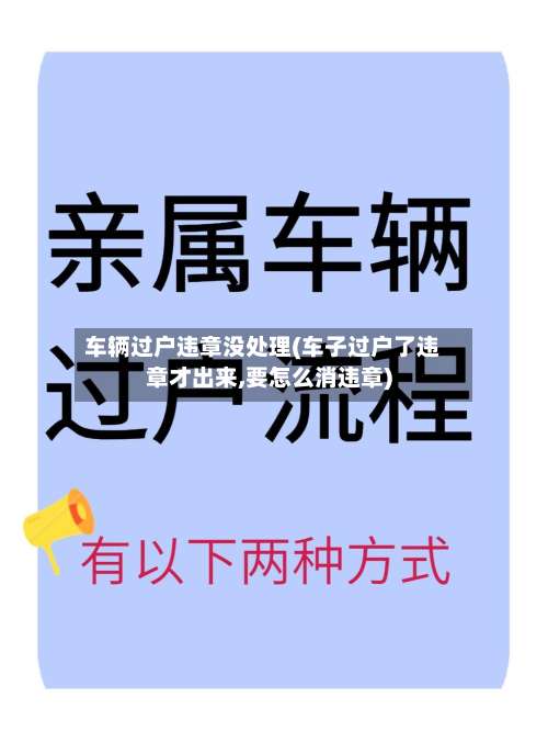 车辆过户违章没处理(车子过户了违章才出来,要怎么消违章)-第3张图片