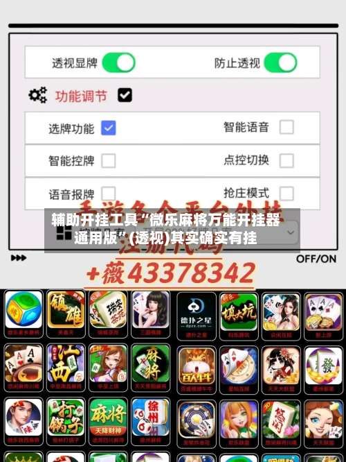 辅助开挂工具“微乐麻将万能开挂器通用版	”(透视)其实确实有挂-第2张图片