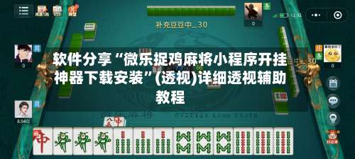 软件分享“微乐捉鸡麻将小程序开挂神器下载安装	”(透视)详细透视辅助教程-第2张图片