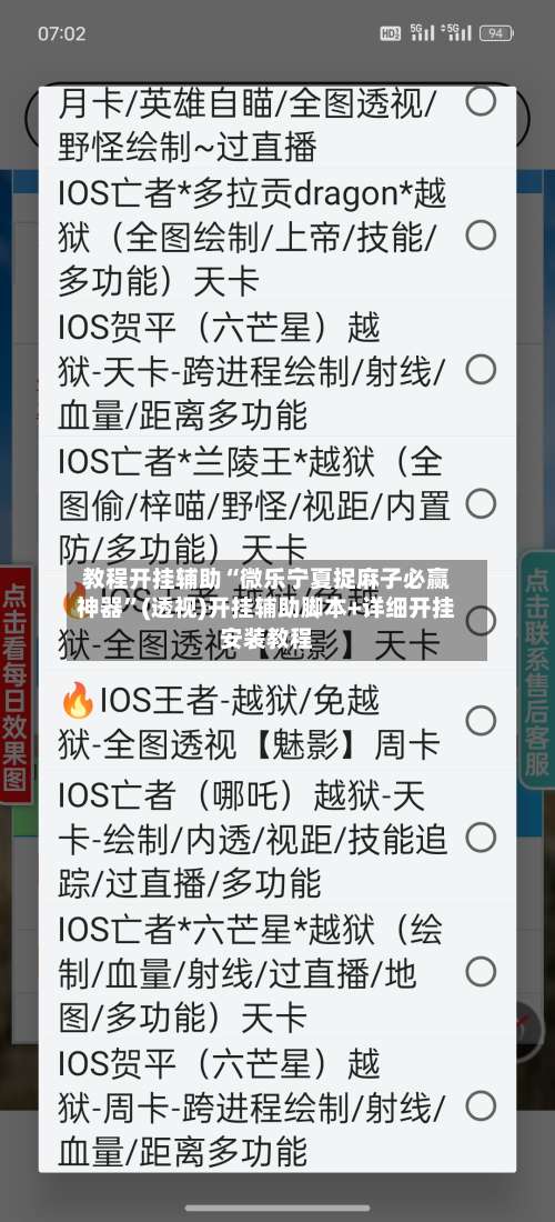 教程开挂辅助“微乐宁夏捉麻子必赢神器”(透视)开挂辅助脚本+详细开挂安装教程-第2张图片