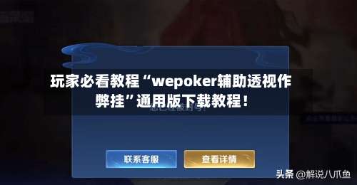 玩家必看教程“wepoker辅助透视作弊挂”通用版下载教程！-第3张图片