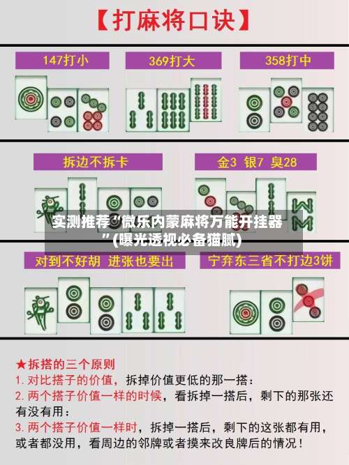 实测推荐“微乐内蒙麻将万能开挂器”(曝光透视必备猫腻)-第1张图片