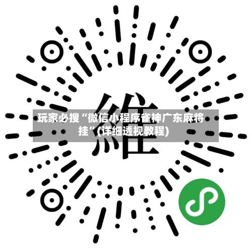 玩家必搜“微信小程序雀神广东麻将挂”(详细透视教程)-第1张图片