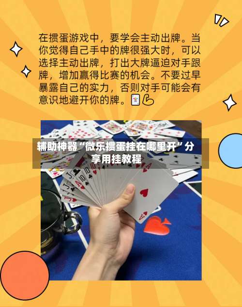 辅助神器“微乐掼蛋挂在哪里开”分享用挂教程-第1张图片