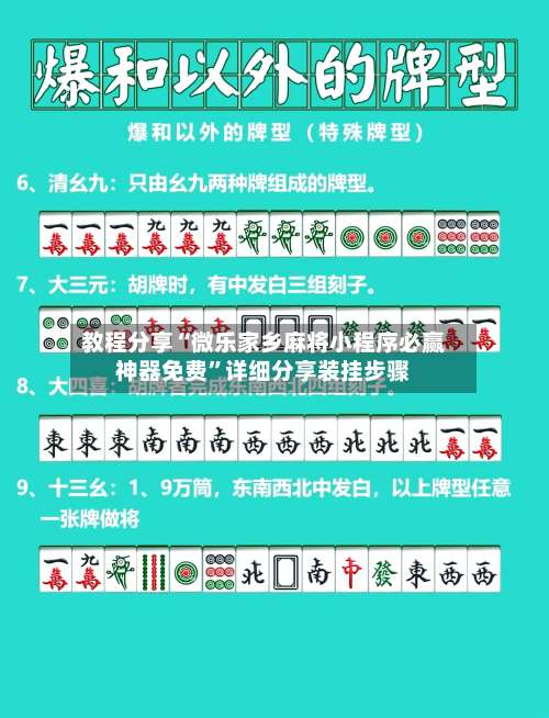 教程分享“微乐家乡麻将小程序必赢神器免费	”详细分享装挂步骤-第1张图片
