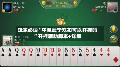 玩家必读“中至武宁双扣可以开挂吗	”开挂辅助脚本+详细-第1张图片