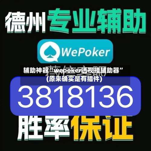 辅助神器“wepoker透视挂辅助器	”(原来确实是有插件)-第2张图片