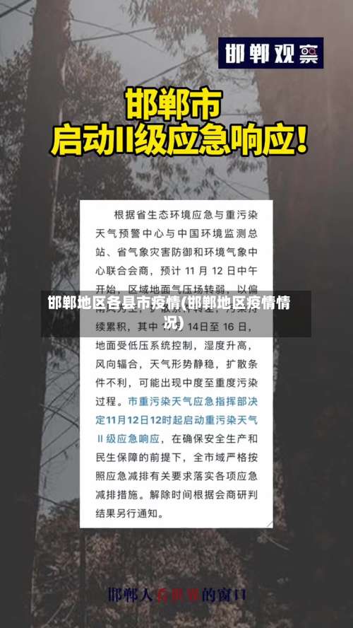 邯郸地区各县市疫情(邯郸地区疫情情况)-第1张图片