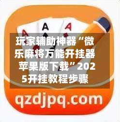 玩家辅助神器“微乐麻将万能开挂器苹果版下载”2025开挂教程步骤-第2张图片