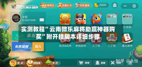 实测教程	”云南微乐麻将助赢神器购买”附开挂脚本详细步骤-第3张图片