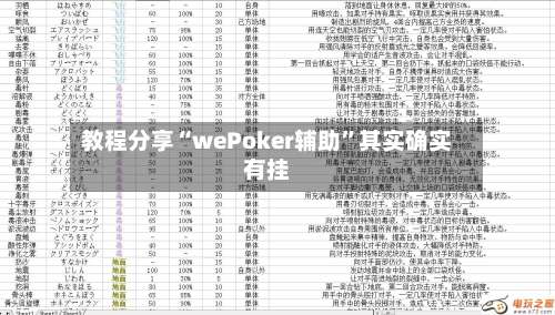 教程分享“wePoker辅助”其实确实有挂-第1张图片