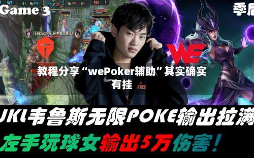 教程分享“wePoker辅助”其实确实有挂-第3张图片