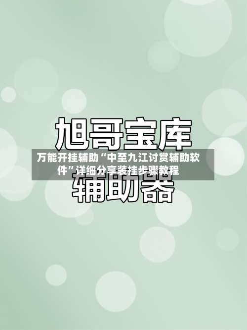 万能开挂辅助“中至九江讨赏辅助软件”详细分享装挂步骤教程-第1张图片