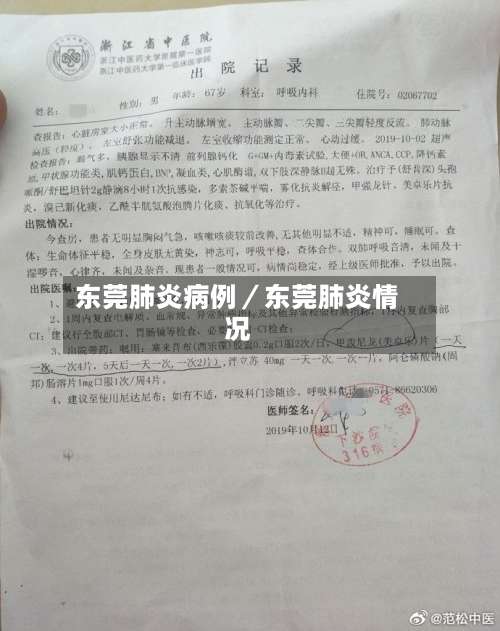 东莞肺炎病例／东莞肺炎情况-第2张图片