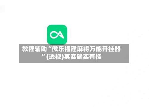 教程辅助“微乐福建麻将万能开挂器”(透视)其实确实有挂-第1张图片