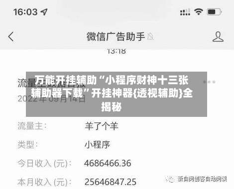 万能开挂辅助“小程序财神十三张辅助器下载”开挂神器{透视辅助}全揭秘-第2张图片