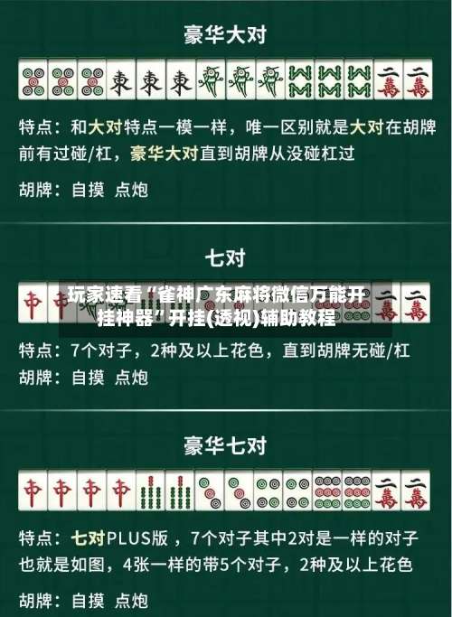 玩家速看“雀神广东麻将微信万能开挂神器”开挂(透视)辅助教程-第2张图片