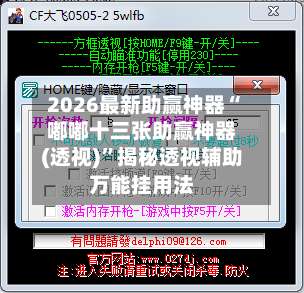 2026最新助赢神器“嘟嘟十三张助赢神器(透视)	”揭秘透视辅助万能挂用法-第2张图片