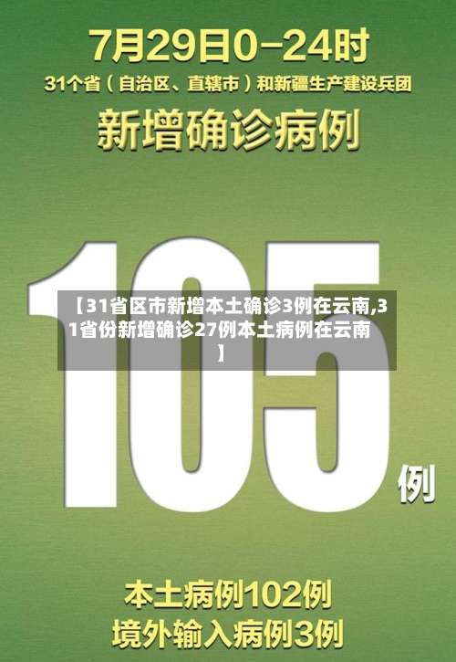 【31省区市新增本土确诊3例在云南,31省份新增确诊27例本土病例在云南】-第2张图片