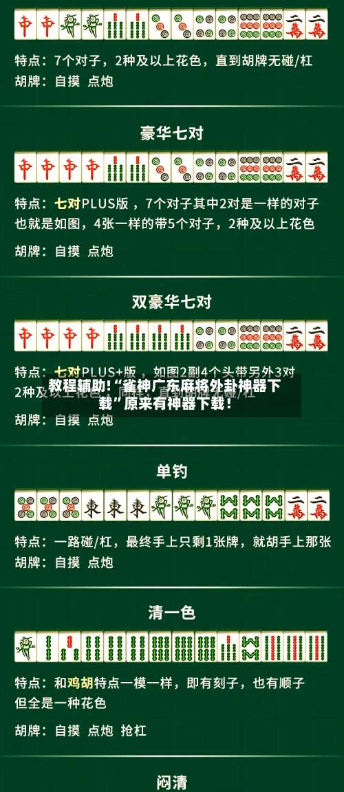 教程辅助!“雀神广东麻将外卦神器下载”原来有神器下载！-第3张图片