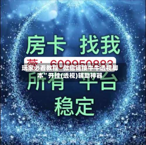 玩家必看教程“微信链接牛牛透视脚本”开挂(透视)辅助神器-第3张图片