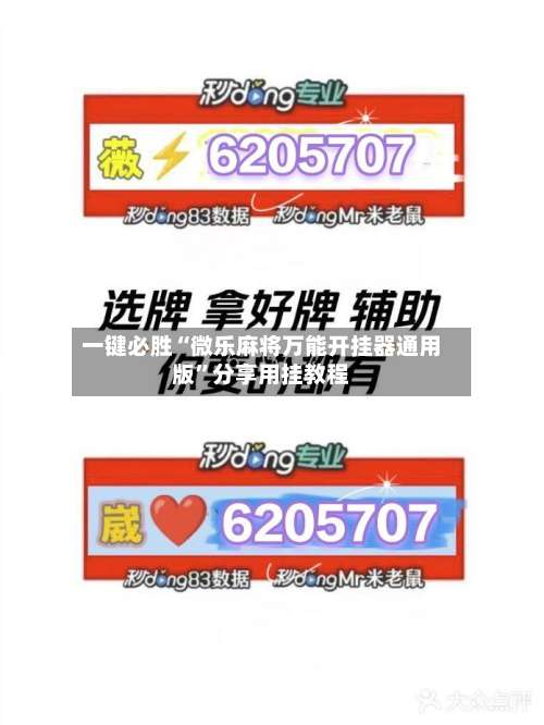 一键必胜“微乐麻将万能开挂器通用版”分享用挂教程-第2张图片