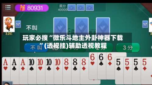 玩家必搜“微乐斗地主外卦神器下载”(透视挂)辅助透视教程-第2张图片