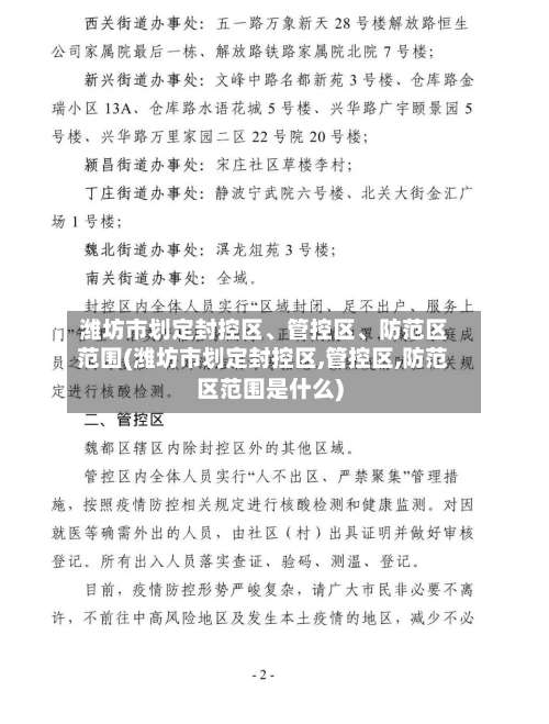 潍坊市划定封控区	、管控区、防范区范围(潍坊市划定封控区,管控区,防范区范围是什么)-第2张图片