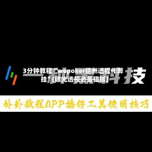 3分钟教程“wepoker德州透视作弊挂”(曝光透视必备猫腻)-第3张图片