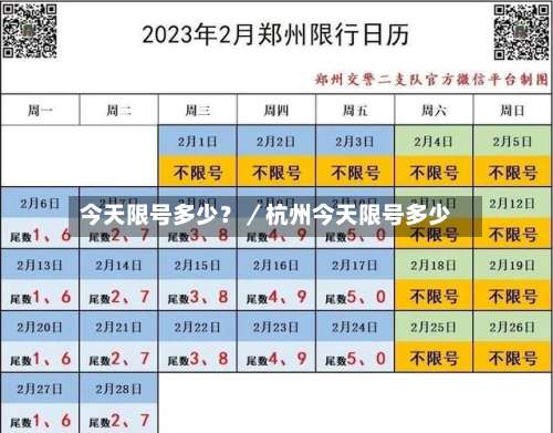今天限号多少？／杭州今天限号多少-第2张图片