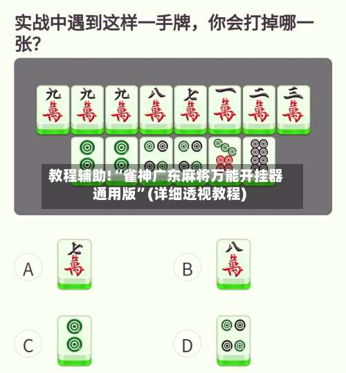 教程辅助!“雀神广东麻将万能开挂器通用版”(详细透视教程)-第2张图片