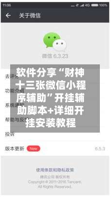 软件分享“财神十三张微信小程序辅助”开挂辅助脚本+详细开挂安装教程-第2张图片