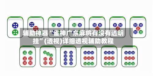 辅助神器“雀神广东麻将有没有透明挂”(透视)详细透视辅助教程-第1张图片